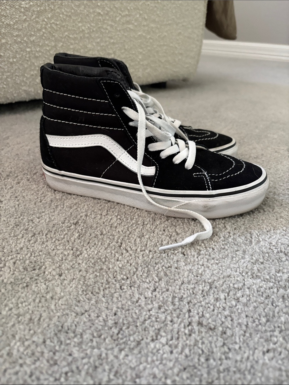 Vans Black & White High-Top Skate Sneakers